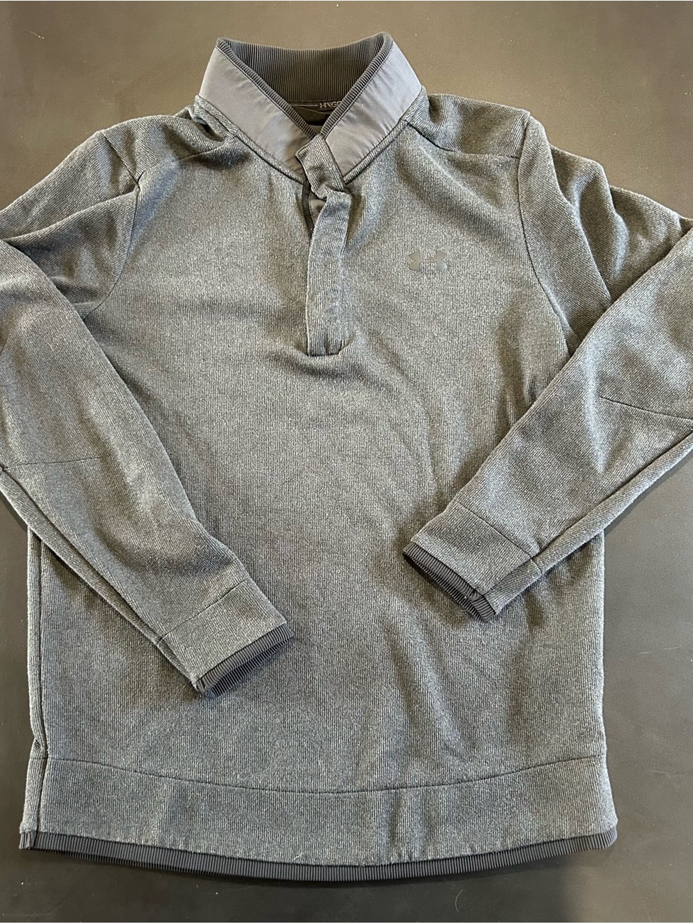Under Armour Heather Gray Quarter- Button Pullover